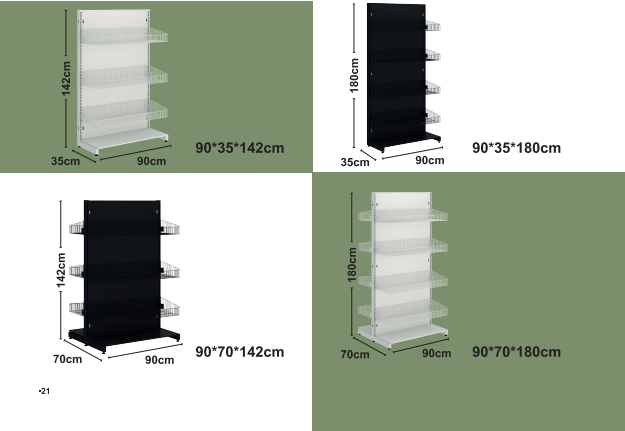 Pevné drátěné police